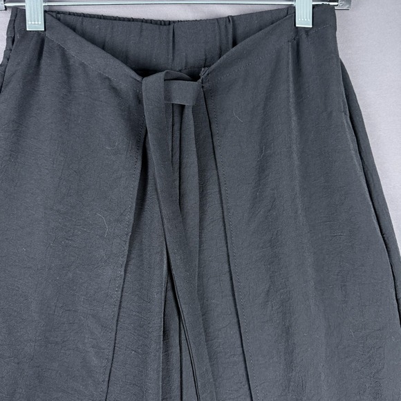 Zara Pants - ZARA Black Wide Leg Flowy Palazzo Pants Tie Waist Resortwear Vacation Women's M